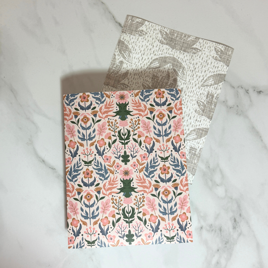 Whimsical Garden Art Print | 8x10 | 11x14 | Bold Floral Wall Art in Pink + Green