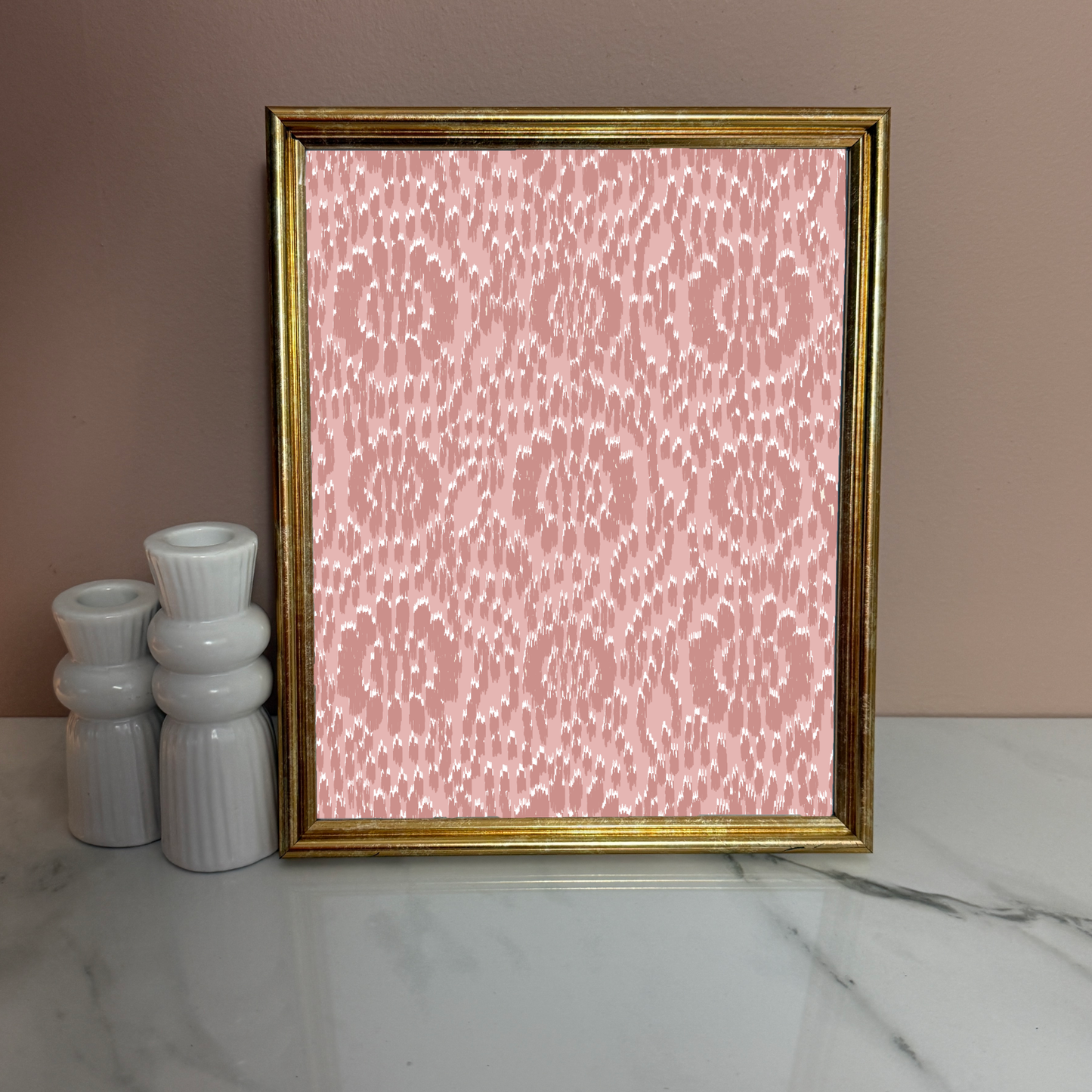 Blush Ikat Art Print | 8x10 | 11x14 | Soft Modern Patterned Wall Art in Pink