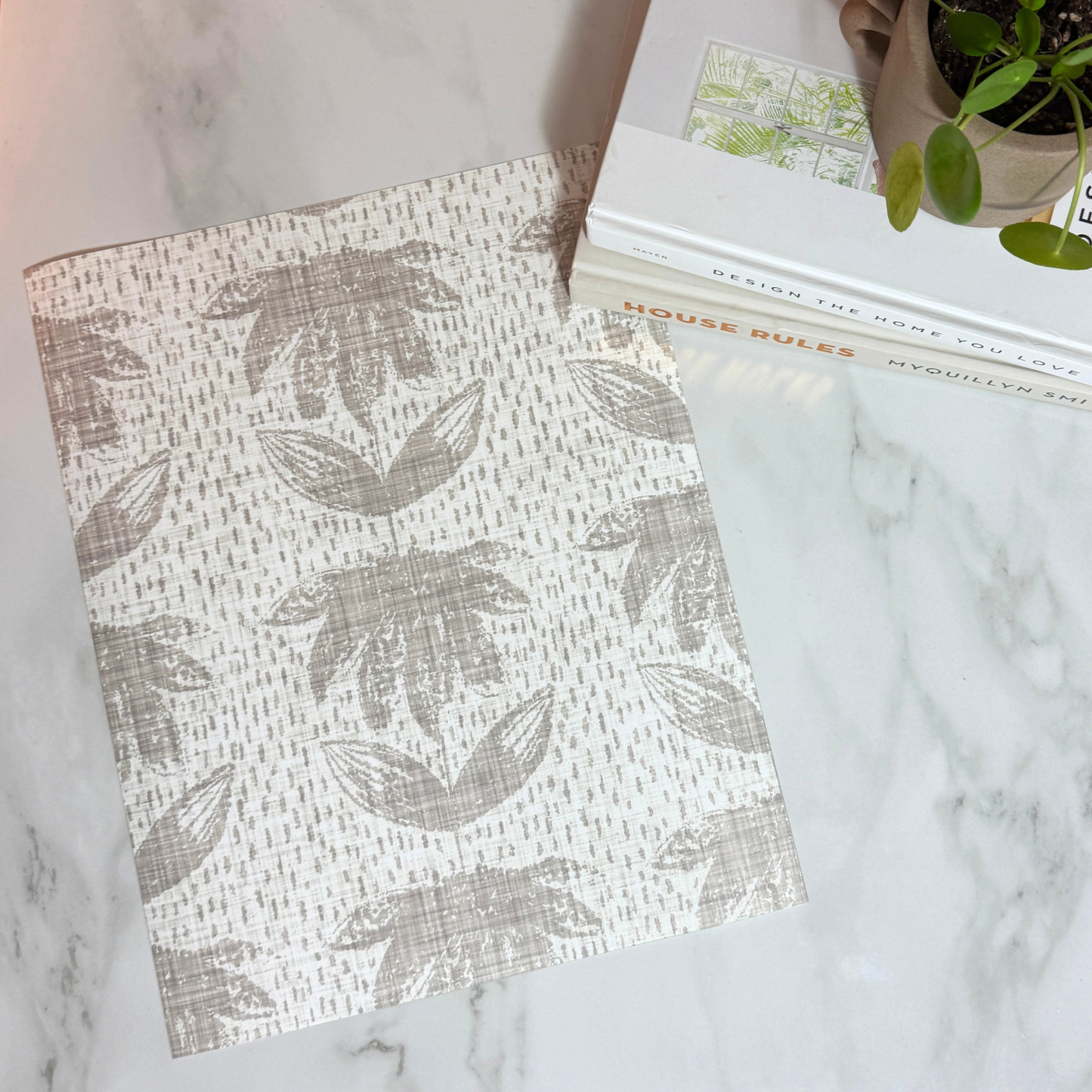 Neutral Petal Repeat Art Print | 8x10 | 11x14 | Modern Botanical Wall Art in Soft Taupe