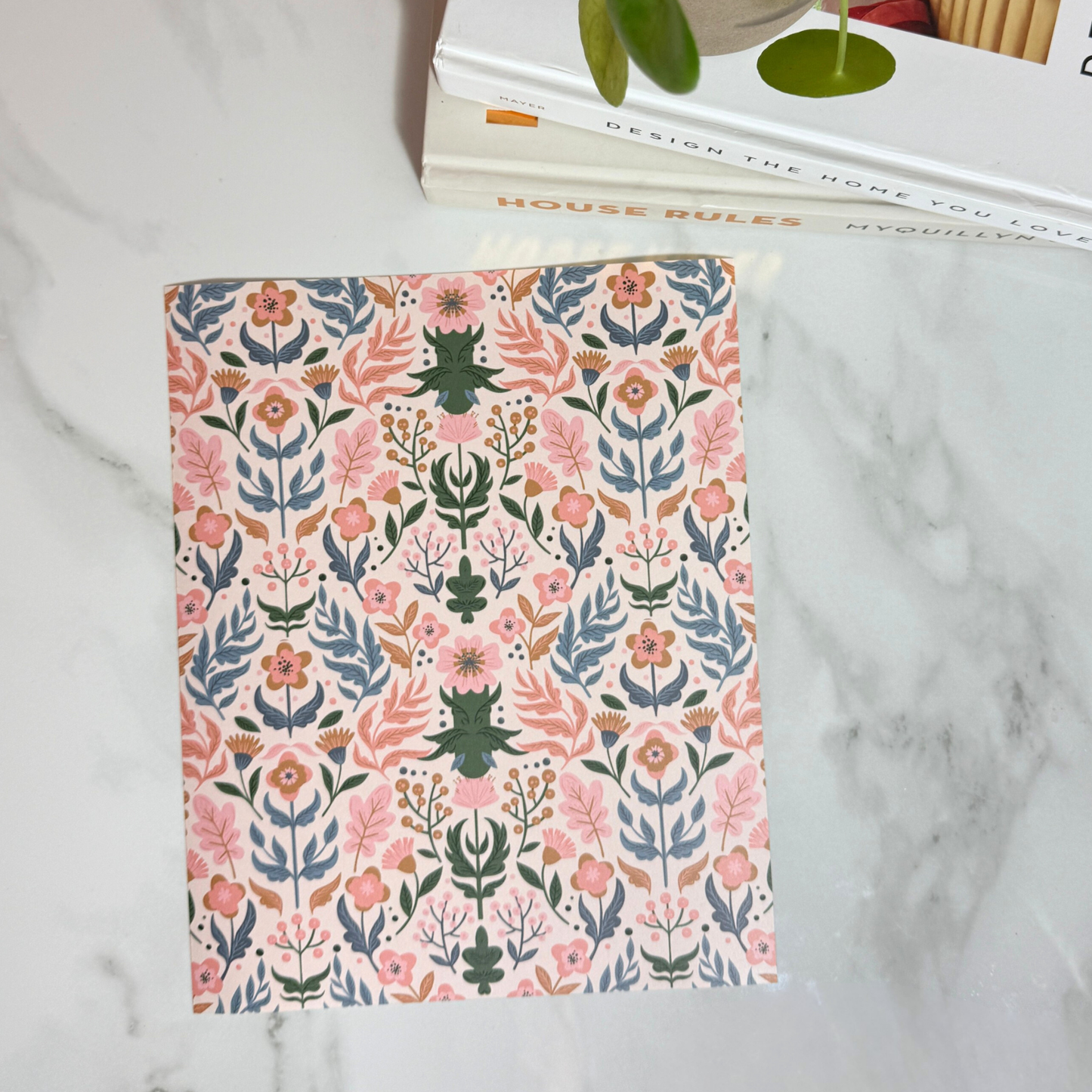 Whimsical Garden Art Print | 8x10 | 11x14 | Bold Floral Wall Art in Pink + Green