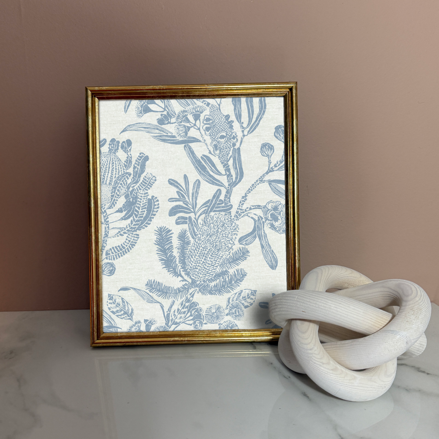 Botanical Sketch Art Print | 8x10 | 11x14 | Vintage-Inspired Wall Art in Blue