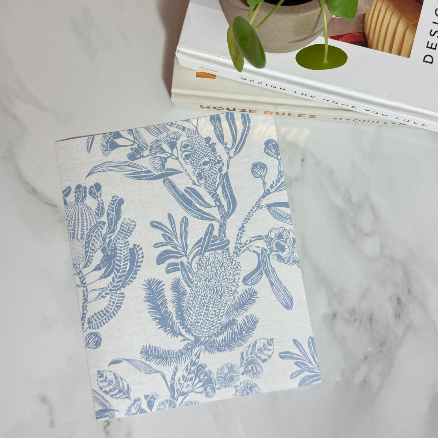 Botanical Sketch Art Print | 8x10 | 11x14 | Vintage-Inspired Wall Art in Blue