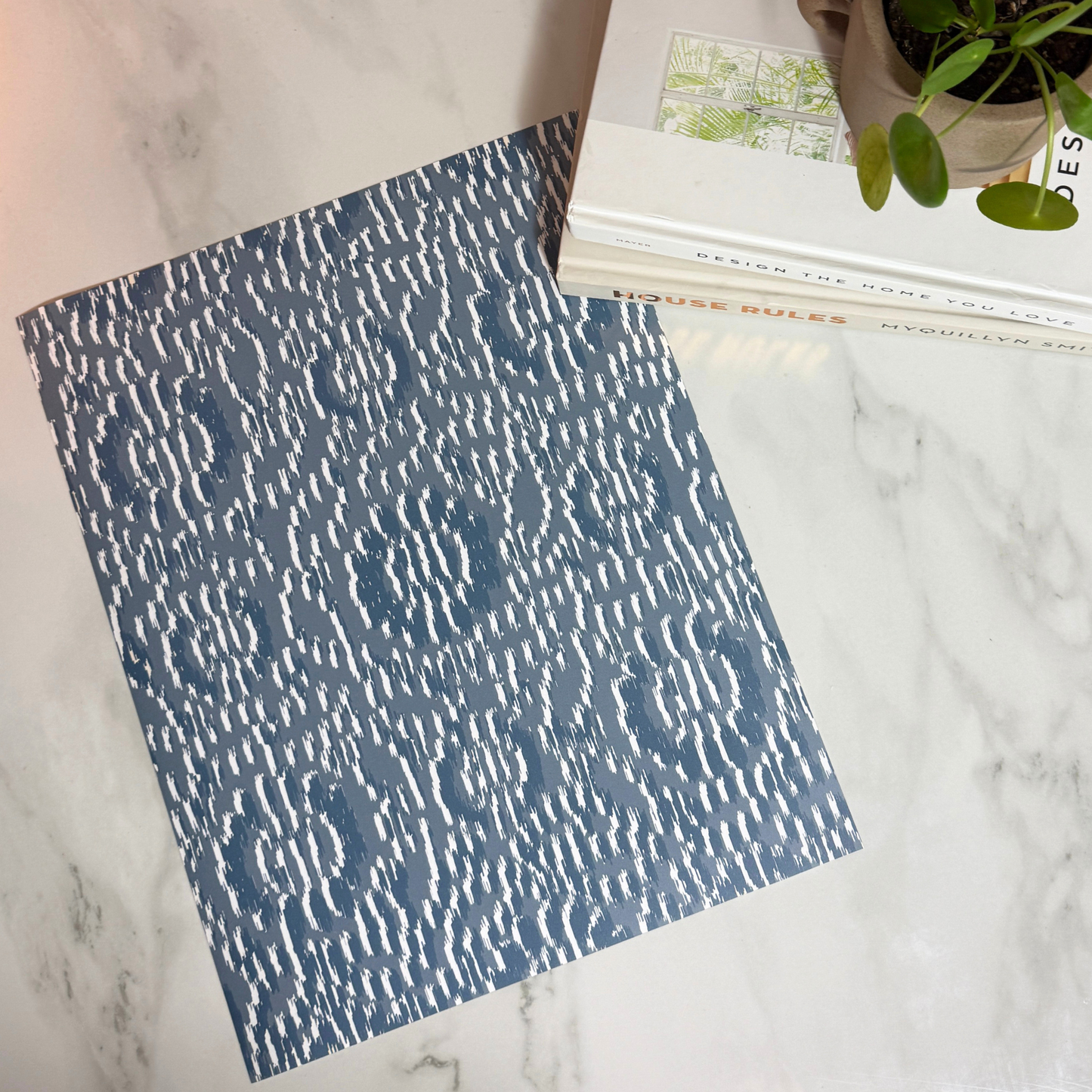 Indigo Ikat Art Print | 8x10 | 11x14 | Bold Modern Wall Art in Blue