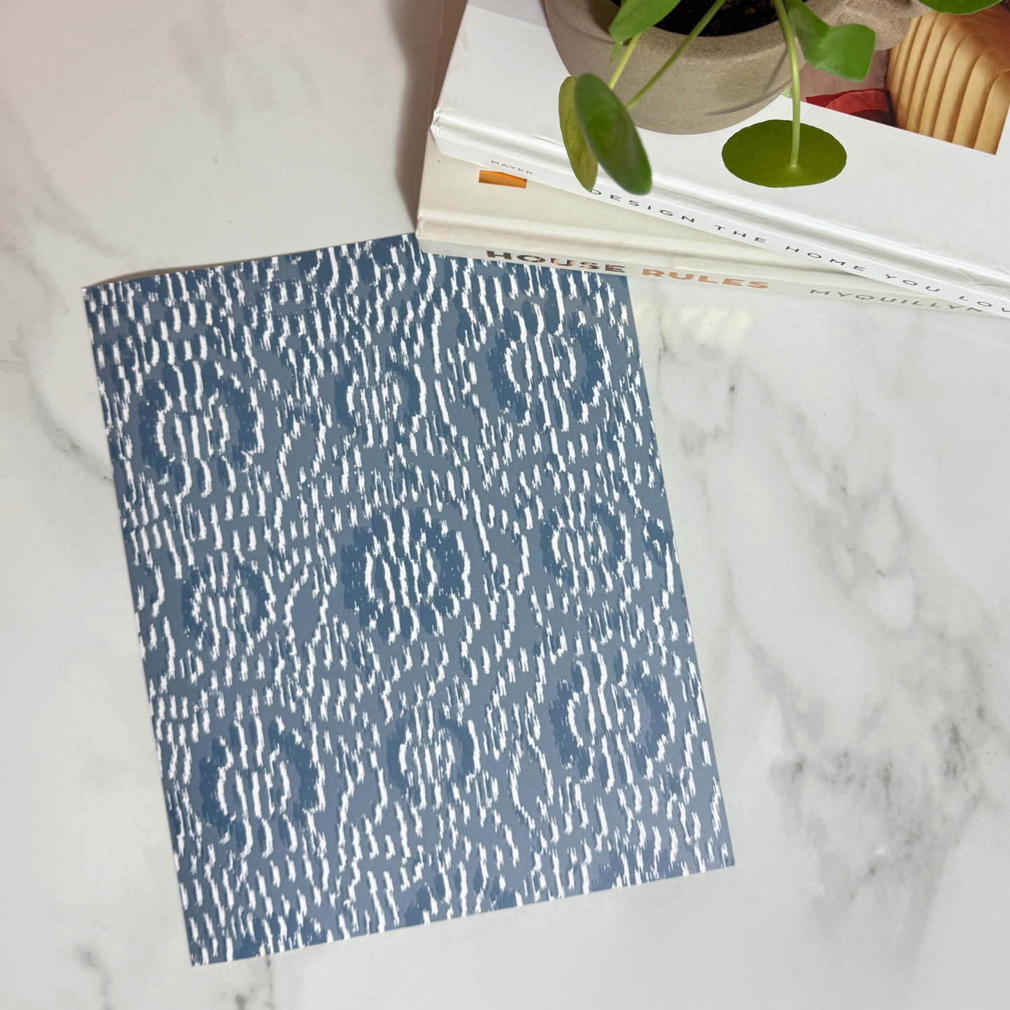 Indigo Ikat Art Print | 8x10 | 11x14 | Bold Modern Wall Art in Blue