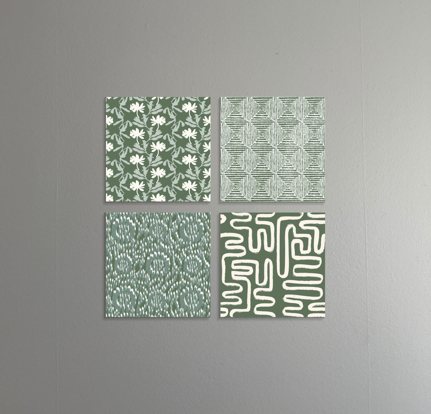 Botanic Boheme | 4-Piece Green Art Print Set