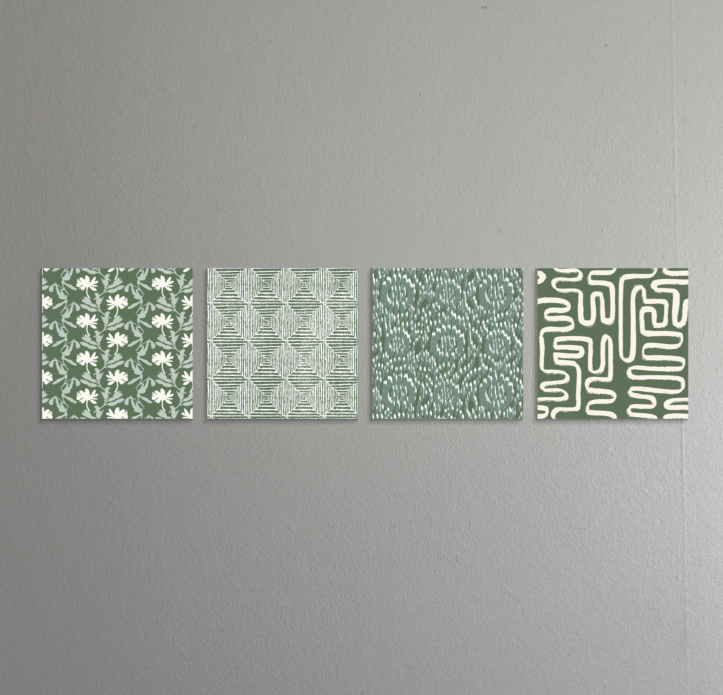 Botanic Boheme | 4-Piece Green Art Print Set