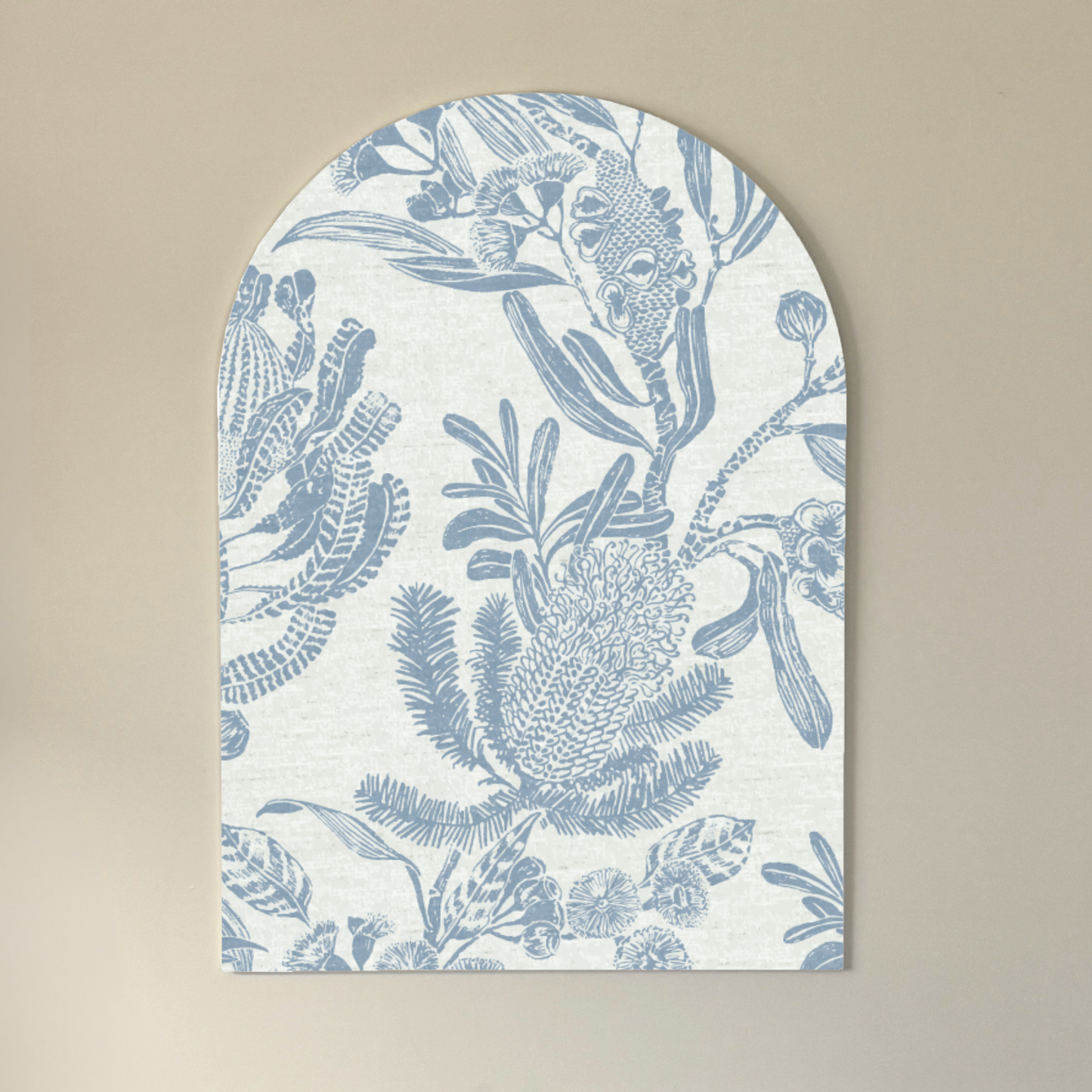 Botanical Sketch Arch Wall Art | 16x23 | 22x31 | Blue Floral Wall Decor for Coastal & Classic Homes