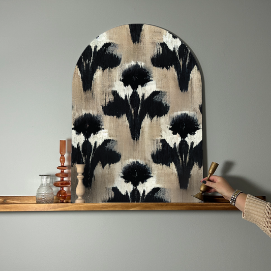 Modern Boho Arch Wall Art | Shadow Bloom | Bold Neutral Shelf & Wall Decor