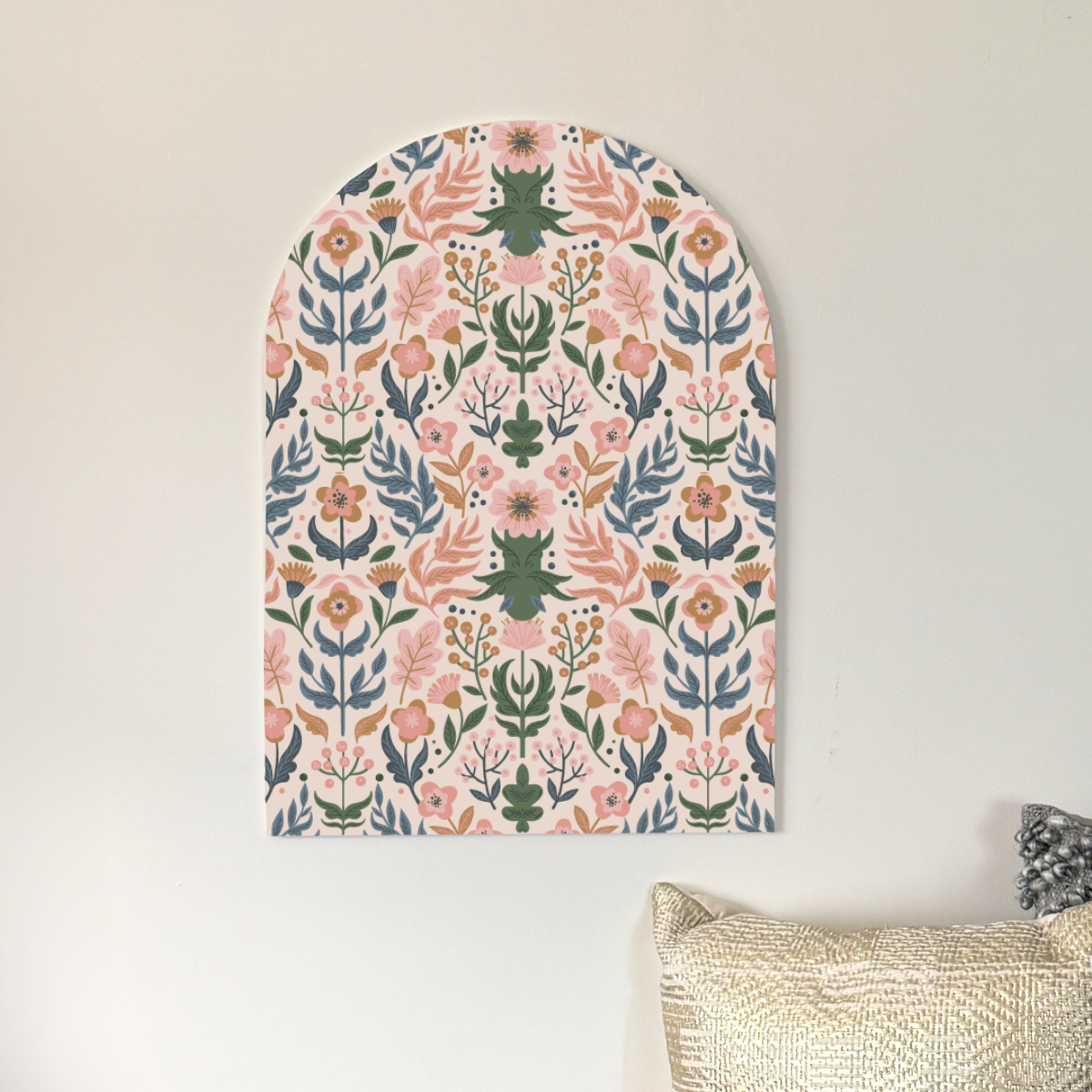 Wildwood Garden | Modern Floral Folk Arch Wall Art