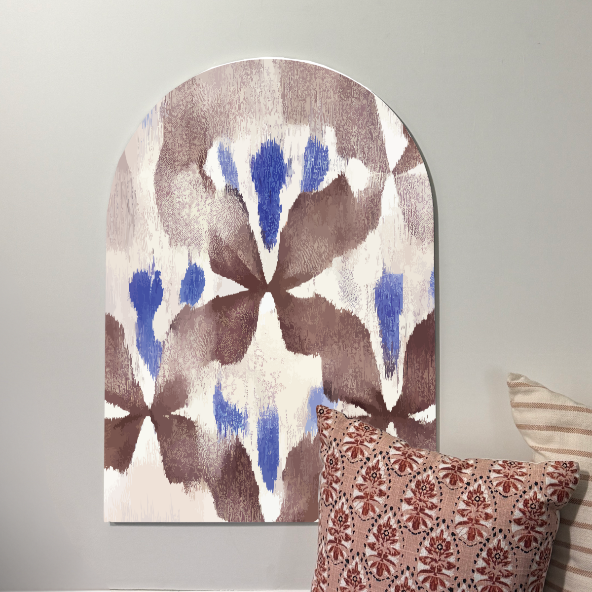 Modern Boho Arch Wall Art | Indigo Bloom | Bold Textural Statement Decor