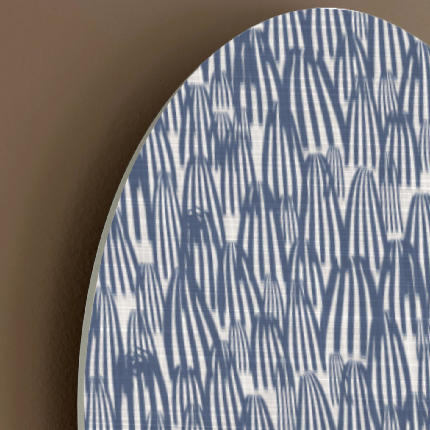 Modern Boho Arch Wall Art – Navy Stripe-Inspired Abstract Pattern