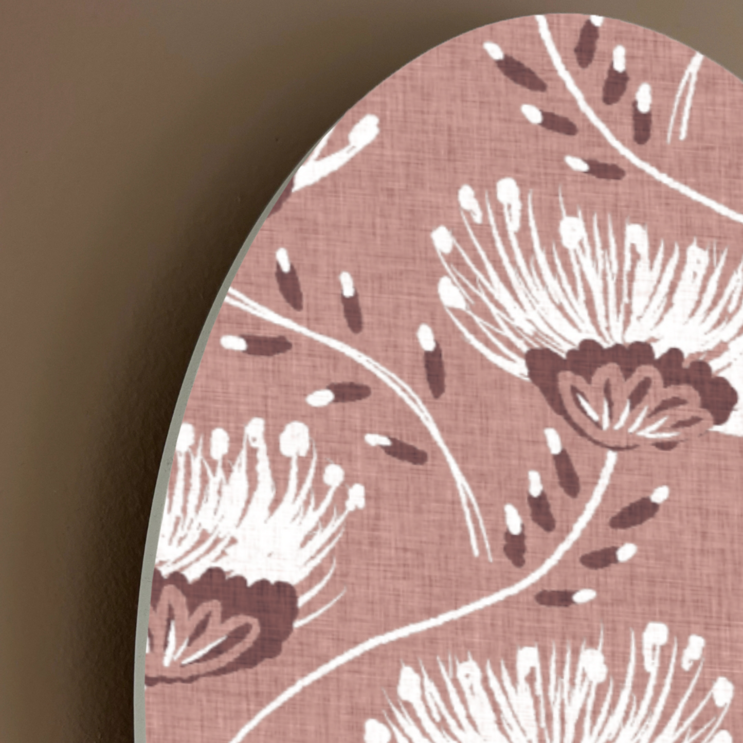 Blush Bloom Layered Arch Art | Modern Floral + Ikat Pattern Wall Decor