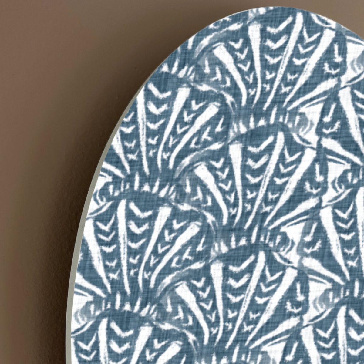 Boho Palm Arch Wall Art | Navy Textural Deco Design