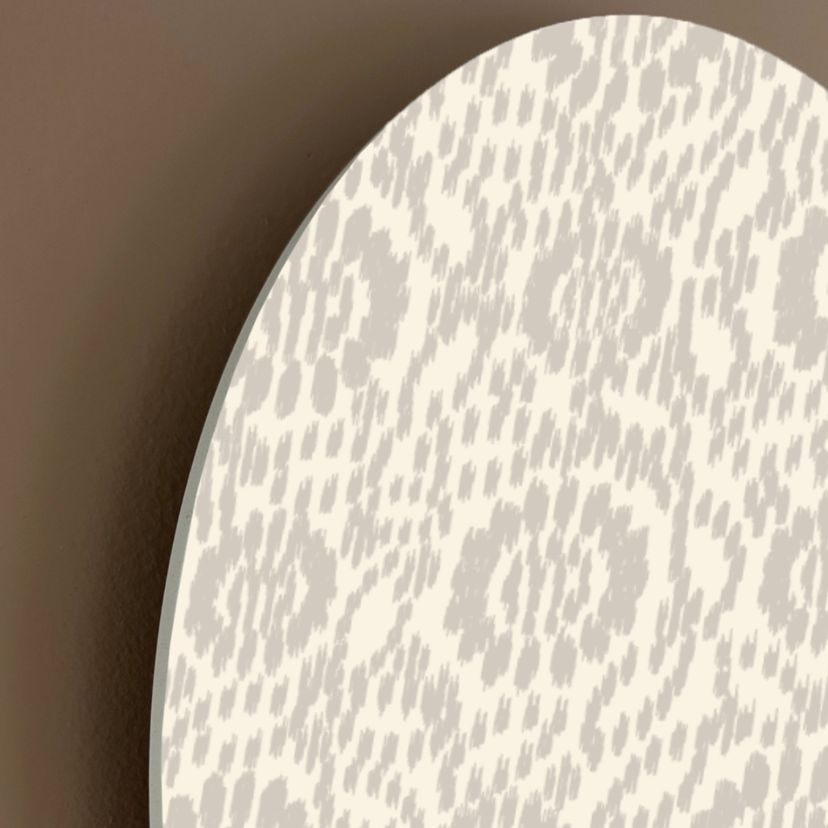 Modern Floral Inspired Ikat Arch Wall Art in Soft Clay | Neutral Boho Accent Panel