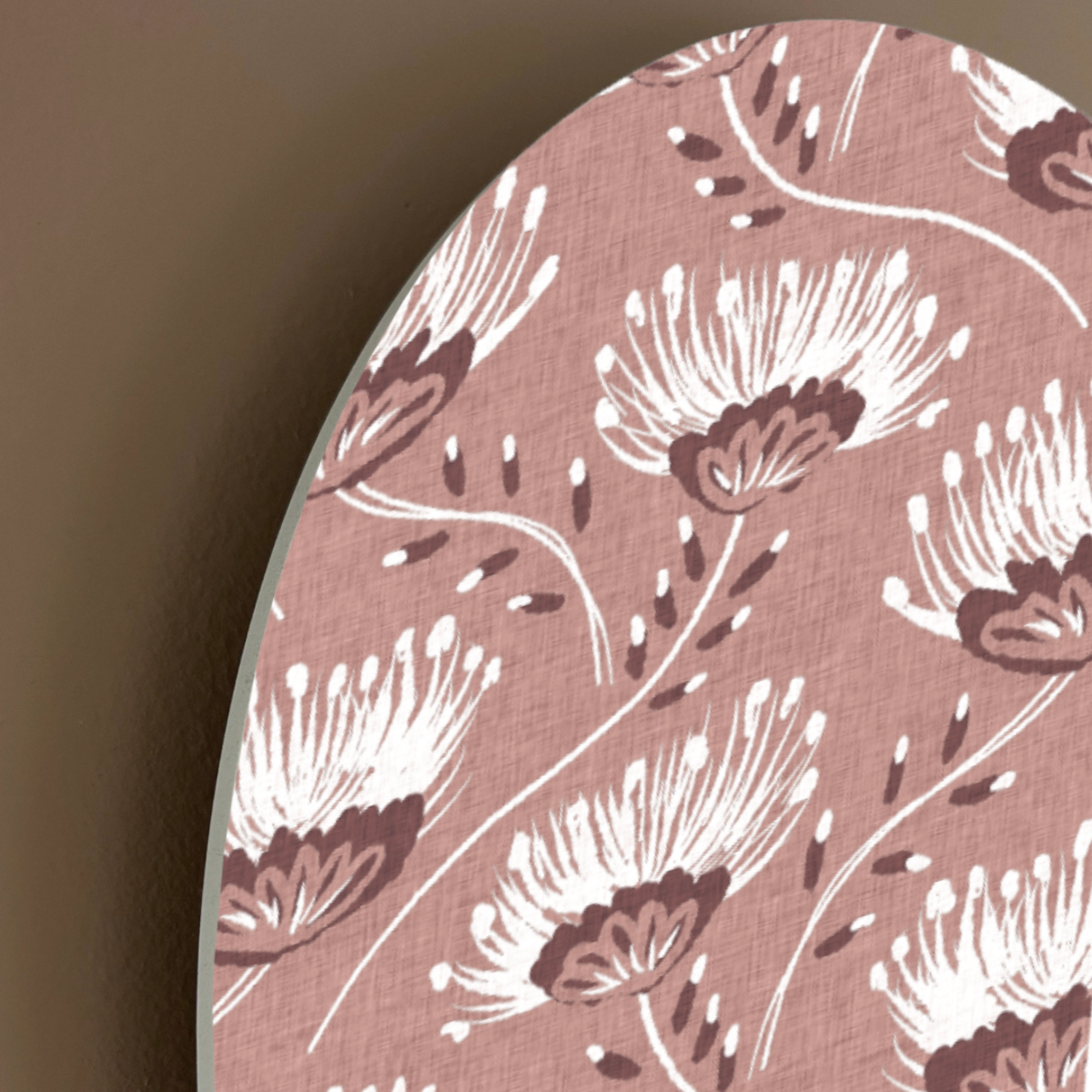 Blush Wildflower Arch Wall Art | Soft Botanical Print on EPVC Panel