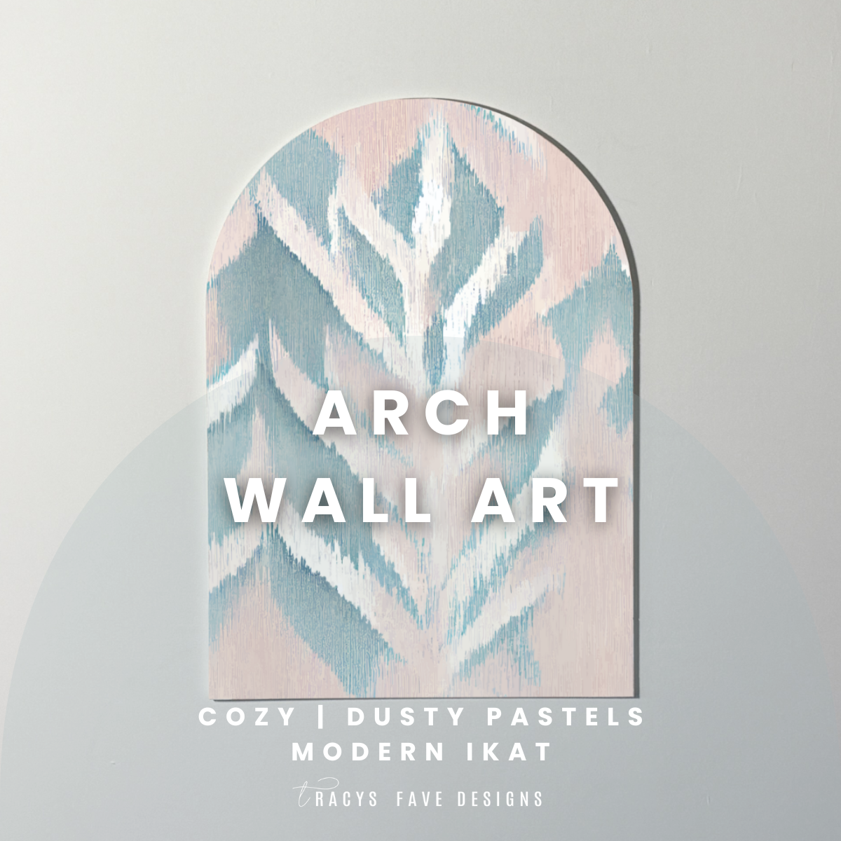 Modern Boho Arch Wall Art | Dusty Blooms | Soft Textural Boho Decor