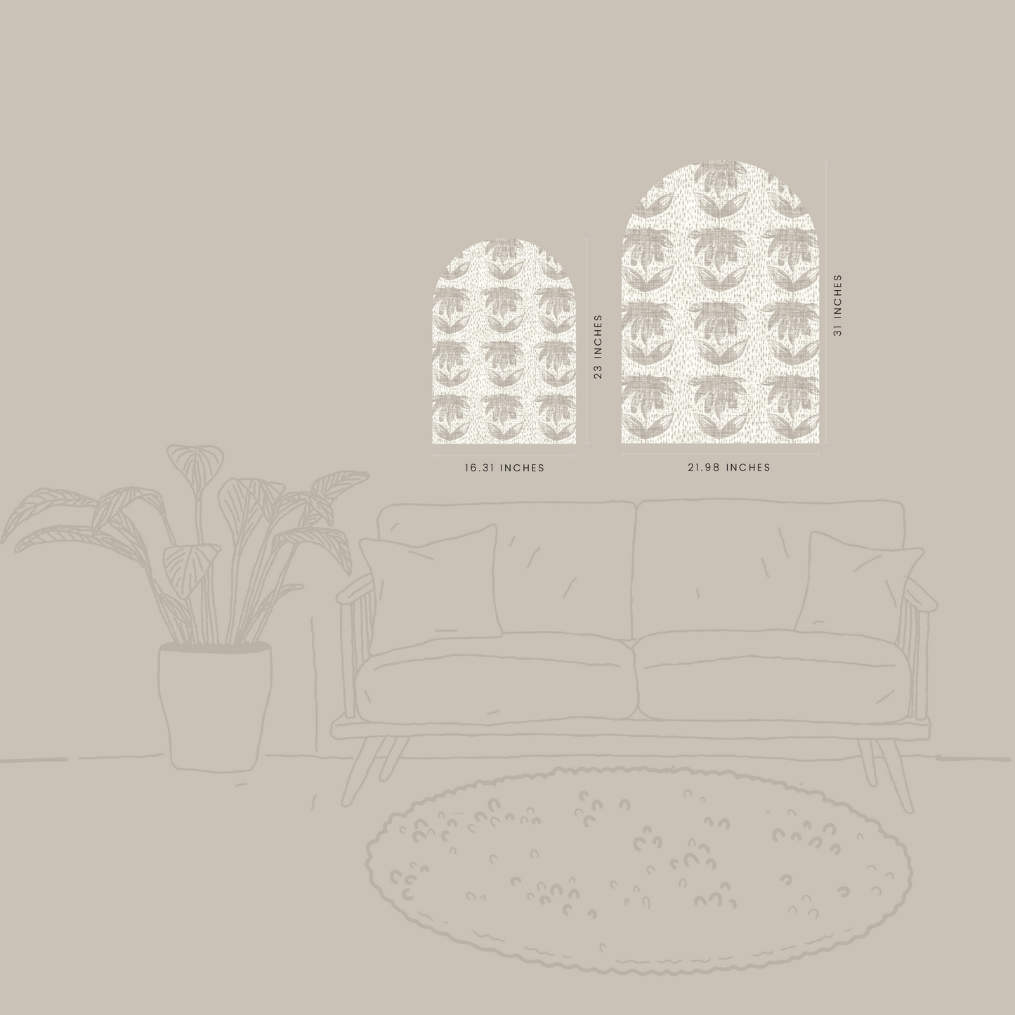 Soft Sand Bloom Arch Wall Art | Modern Boho Coastal Decor | Neutral Sculptural Wall Accent