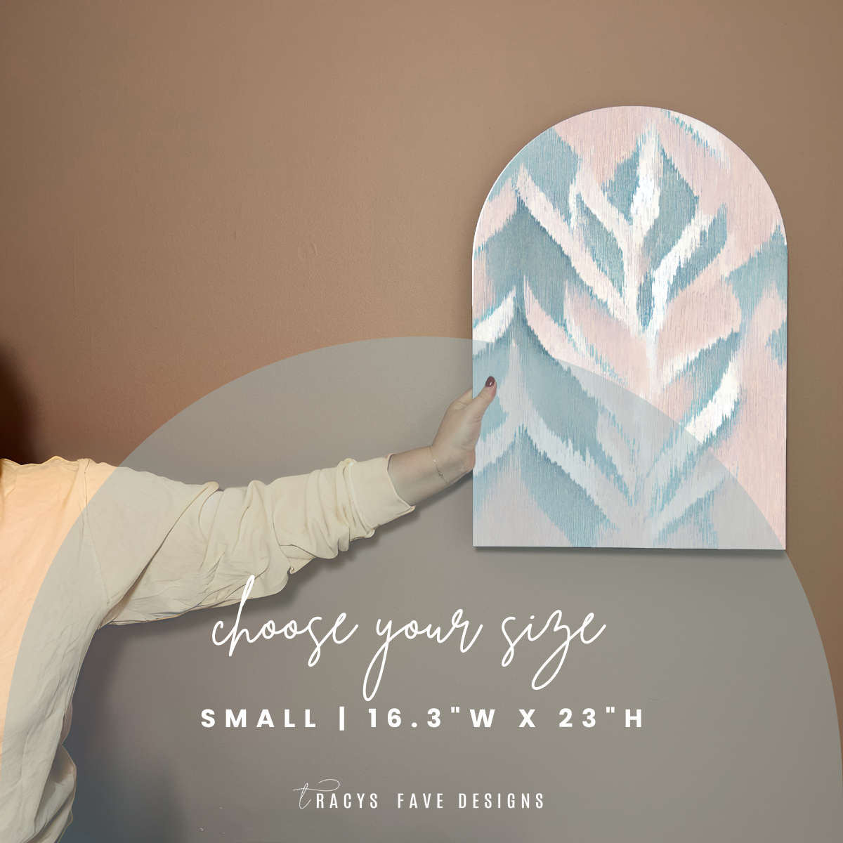 Modern Boho Arch Wall Art | Dusty Blooms | Soft Textural Boho Decor