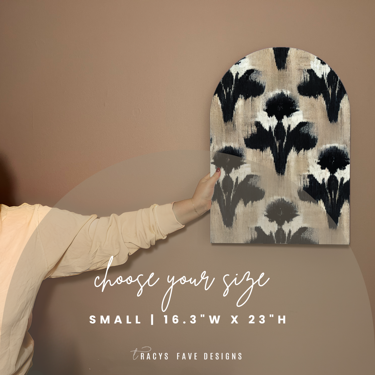 Modern Boho Arch Wall Art | Shadow Bloom | Bold Neutral Shelf & Wall Decor