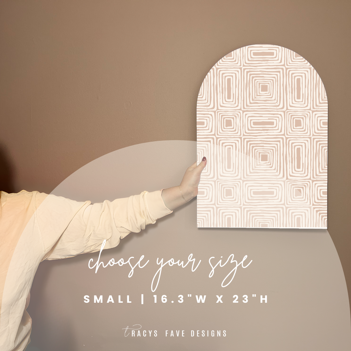 Abstract Geometric Wall Arch | Warm Neutral Tones | Modern Minimal Style