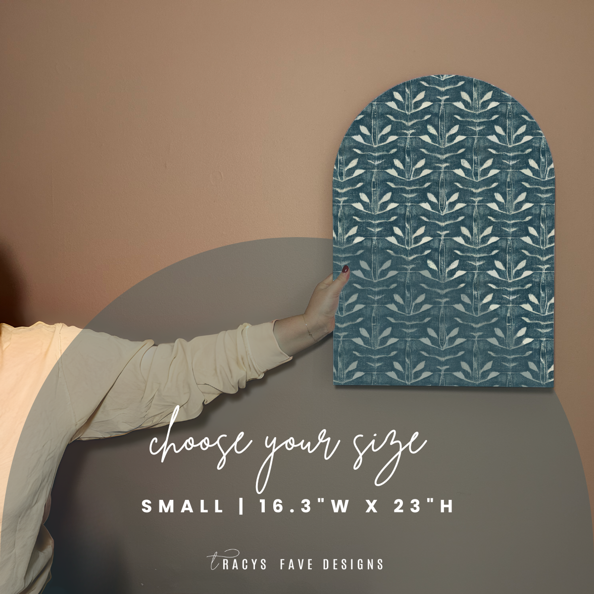Botanic Grove | Modern Indigo Green Arch Wall Art
