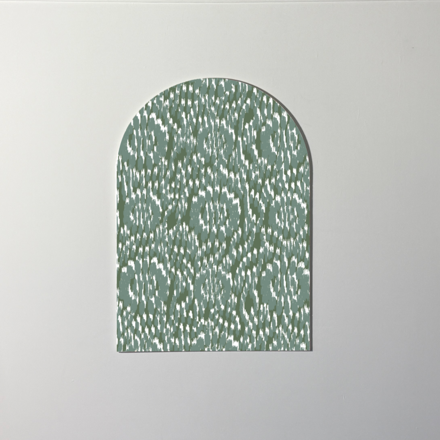 Green Ikat Arch Wall Art | Modern Global Print on EPVC Panel