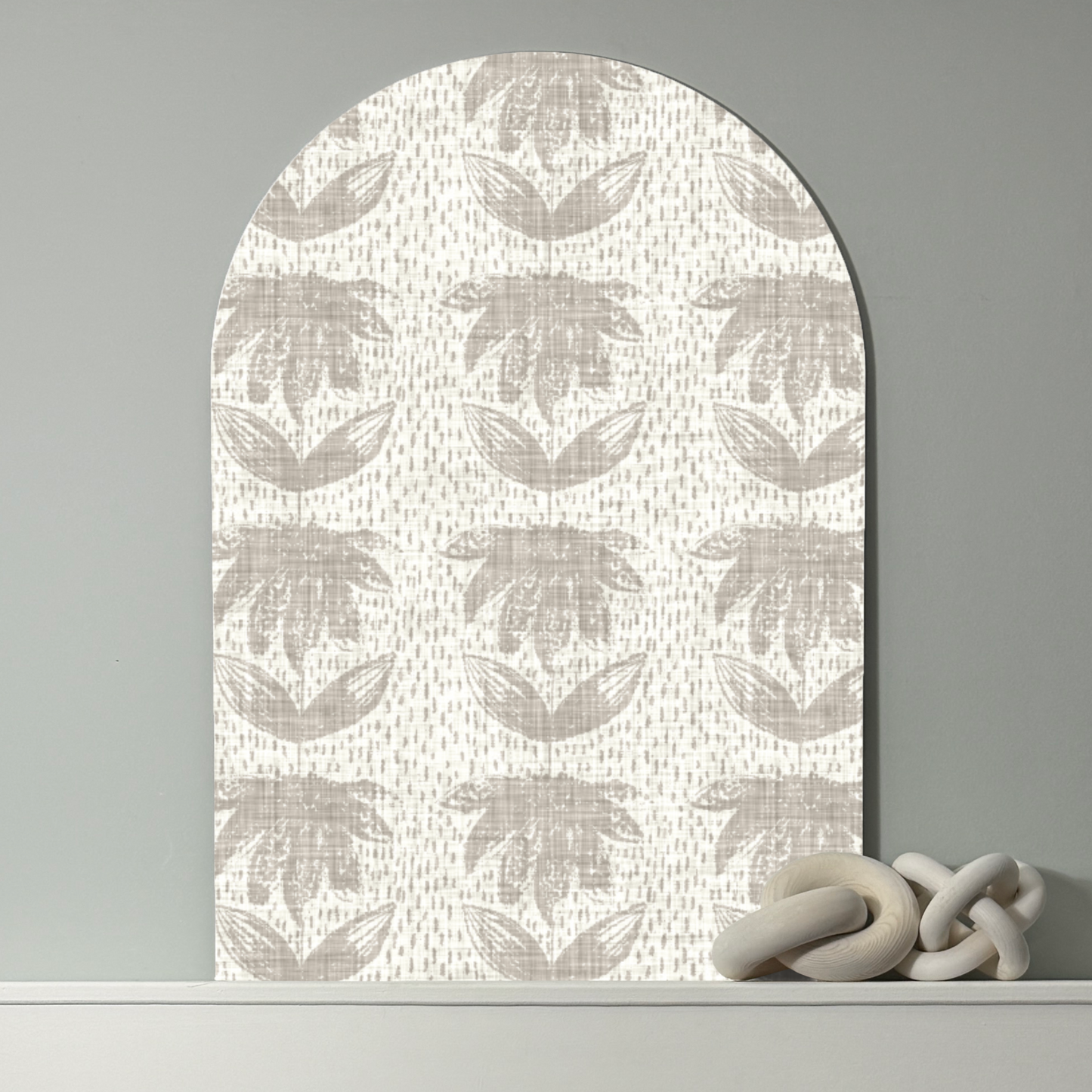 Soft Sand Bloom Arch Wall Art | Modern Boho Coastal Decor | Neutral Sculptural Wall Accent