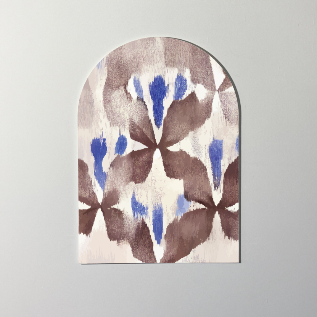Modern Boho Arch Wall Art | Indigo Bloom | Bold Textural Statement Decor