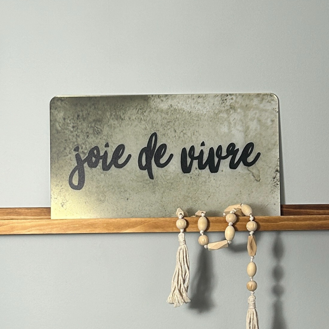Joie de Vivre Mirror Art – French Acrylic Wall Decor with Vintage Style