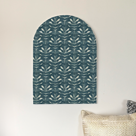 Botanic Grove | Modern Indigo Green Arch Wall Art
