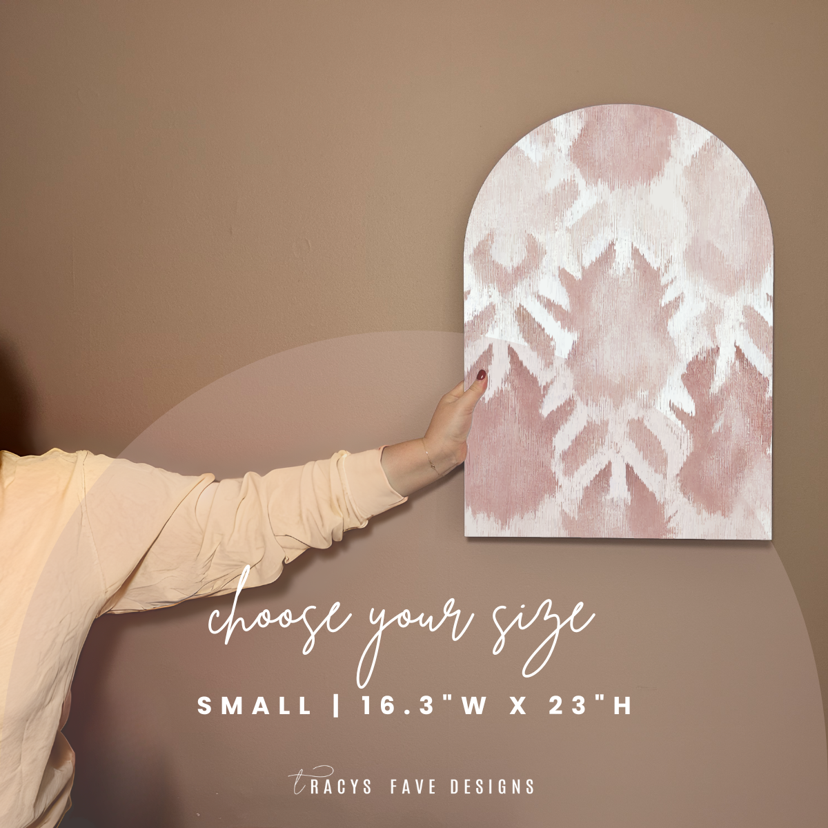 Modern Boho Arch Wall Art | Blush Bloom | Soft Textural Boho Decor