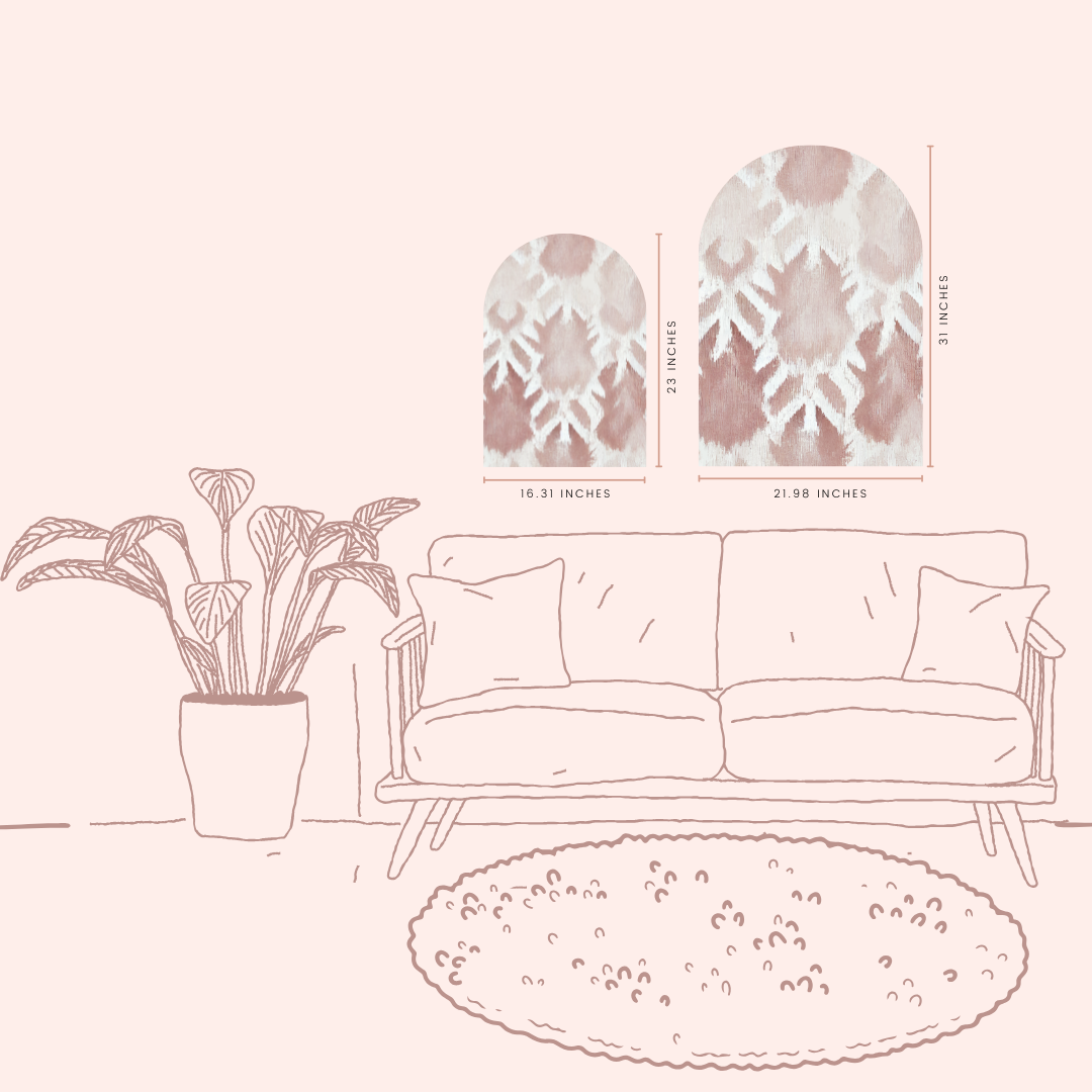 Modern Boho Arch Wall Art | Blush Bloom | Soft Textural Boho Decor