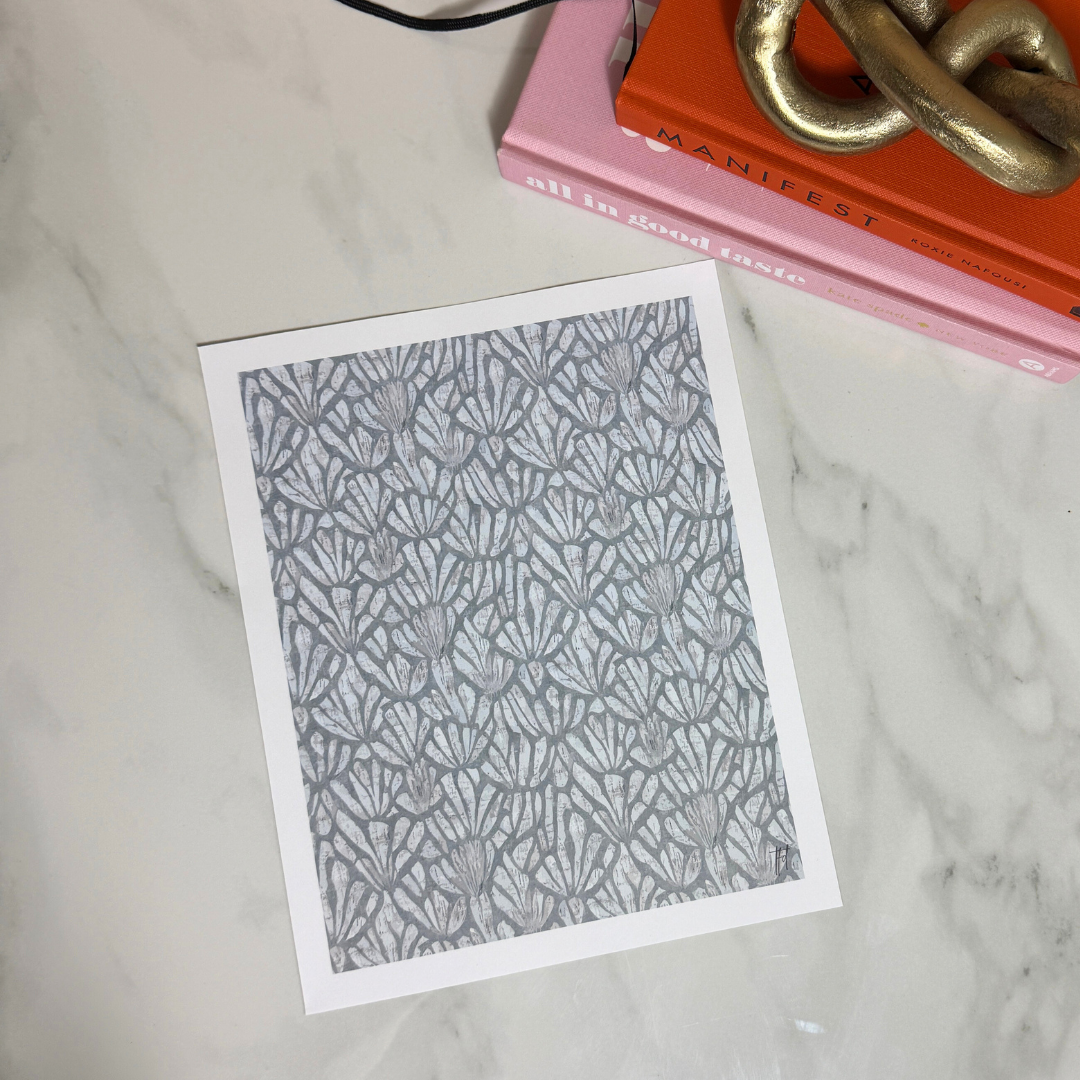 Blue Mist Pattern Art Print | Soft Blue Gray Modern Wall Art | 8x10 and 11x14 Size