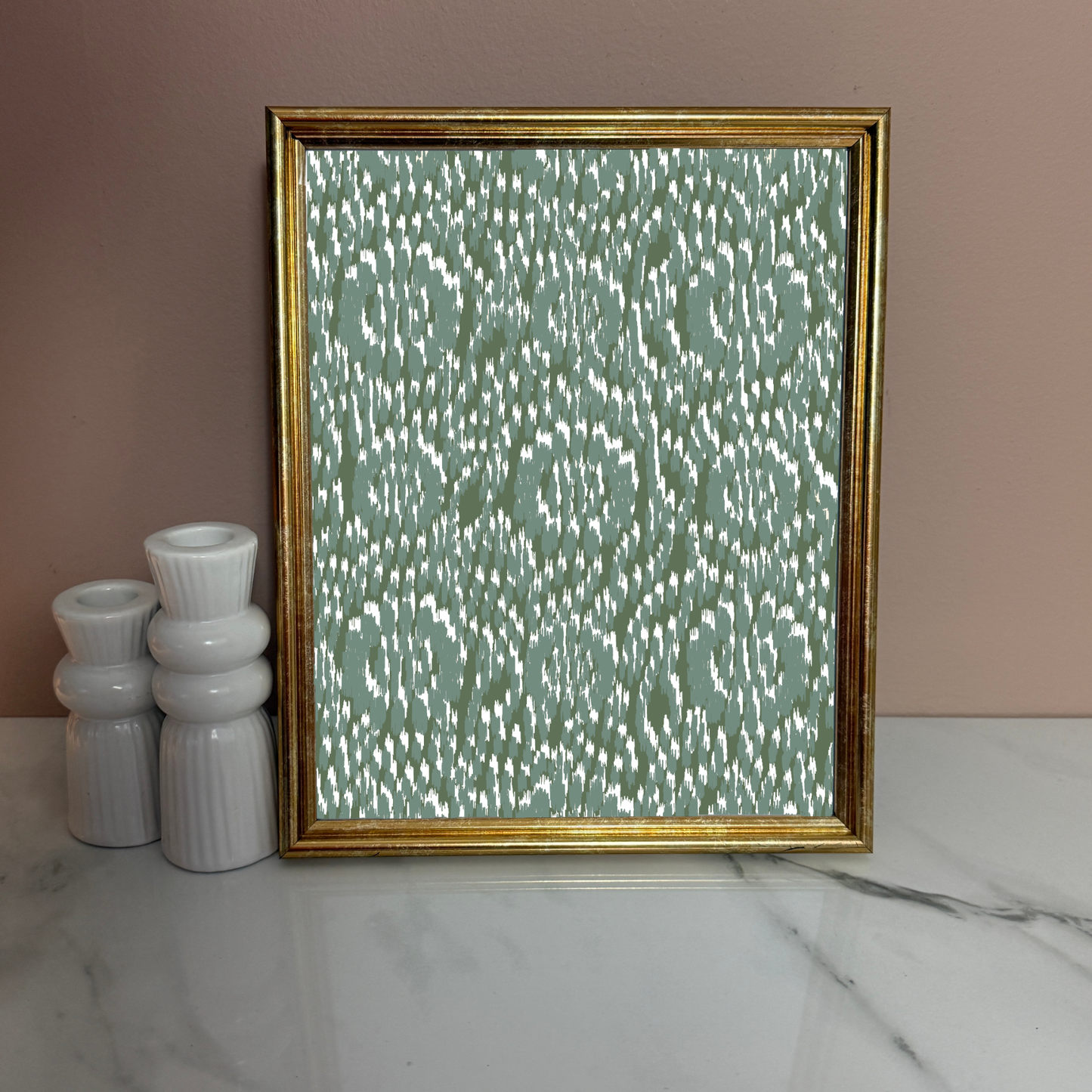 Sage Ikat Art Print  | 8x10  | 11x14 | Bold Modern Wall Art