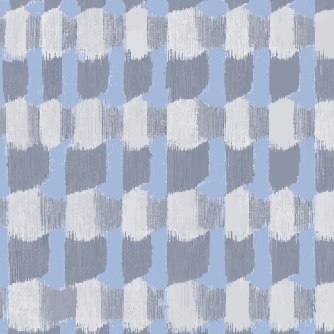Block Party Blue Door Detail Strip | Peel and Stick Door Accent | Painterly Blue Modern Door Trim