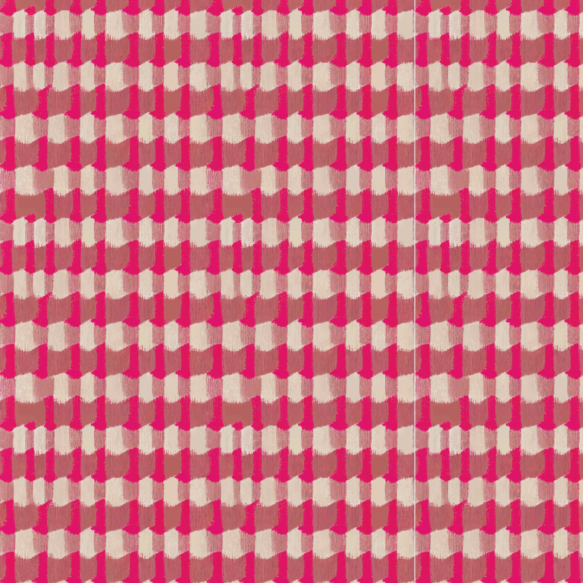 Block Party in Pink Peel and Stick Wallpaper | Modern Painterly Pattern