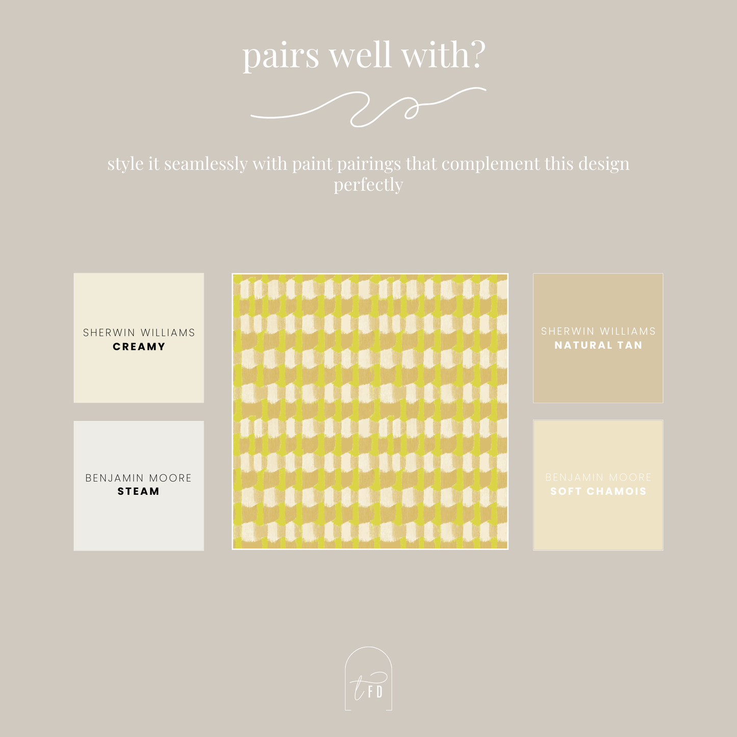 Block Party in Yellow Peel and Stick Wallpaper | Modern Painterly Statement Pattern