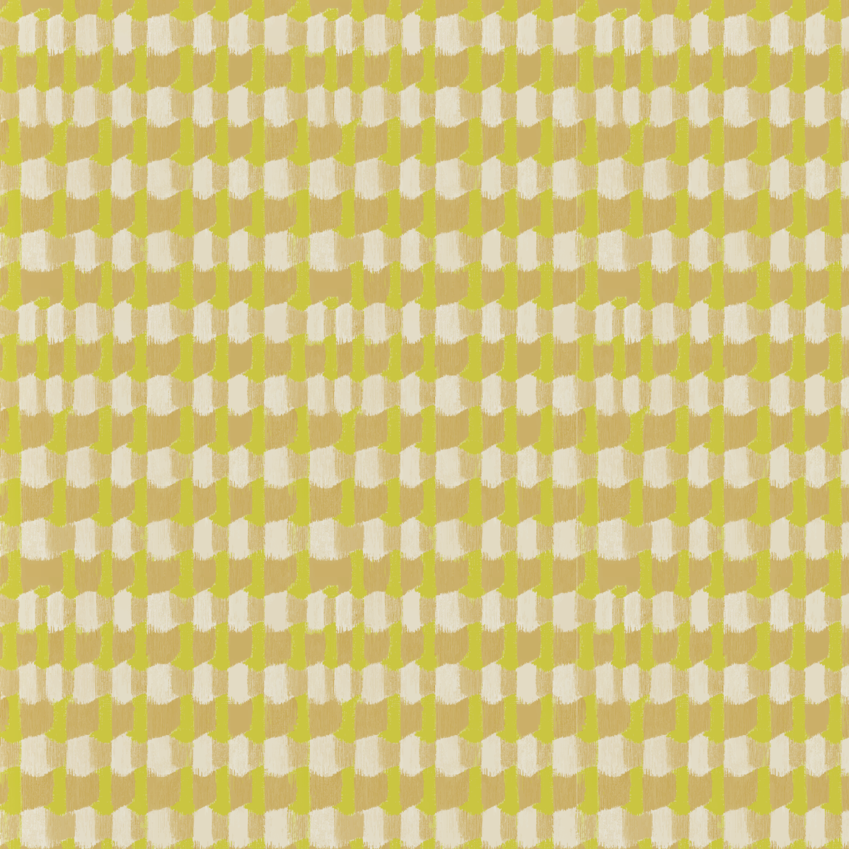 Block Party in Yellow Peel and Stick Wallpaper | Modern Painterly Statement Pattern