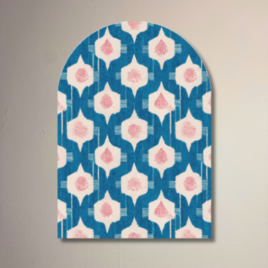 Blue Bazaar Arch Wall Art | Blue Pattern Decorative Arch Decor