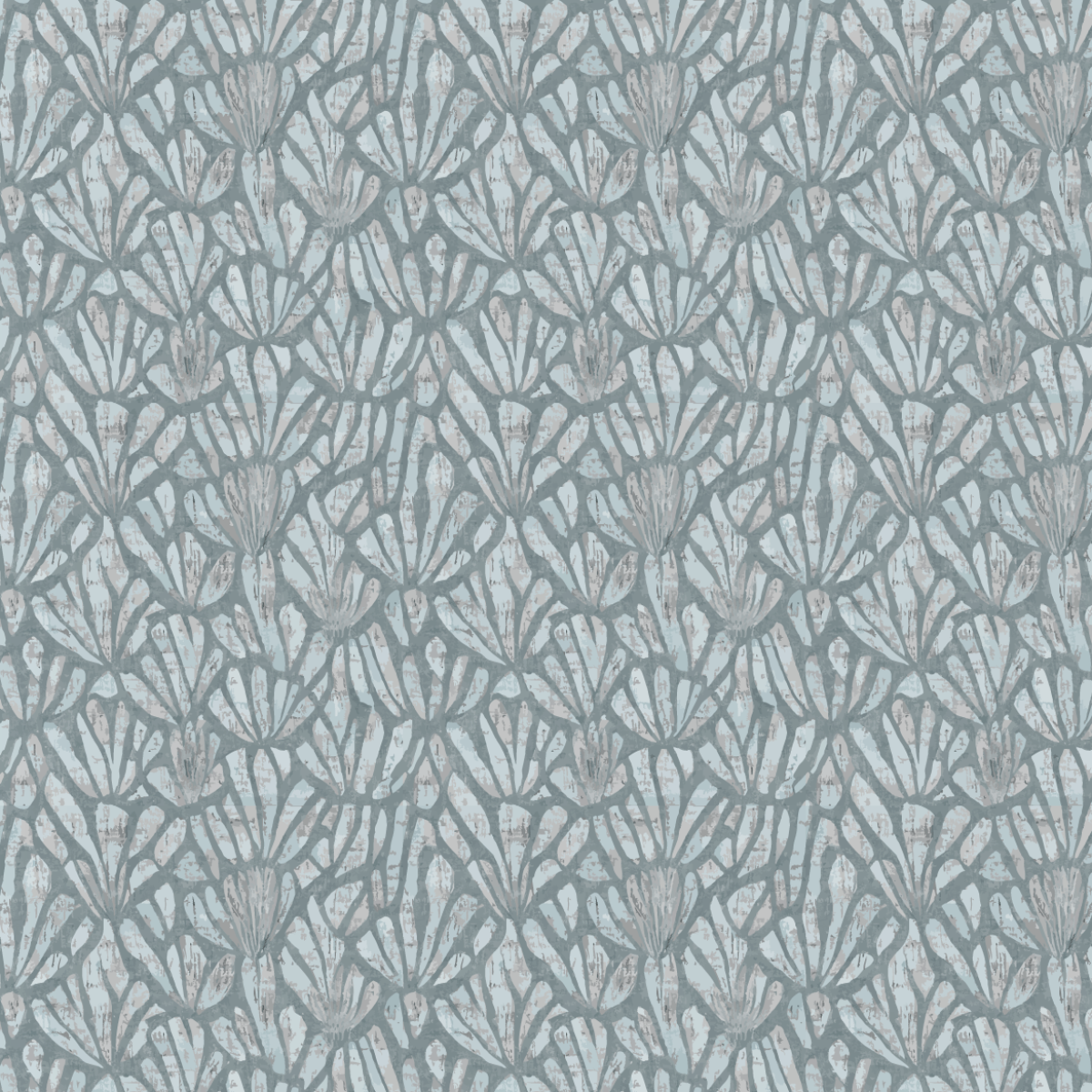 Blue Mist Peel and Stick Wallpaper | Soft Blue Botanical Statement Pattern