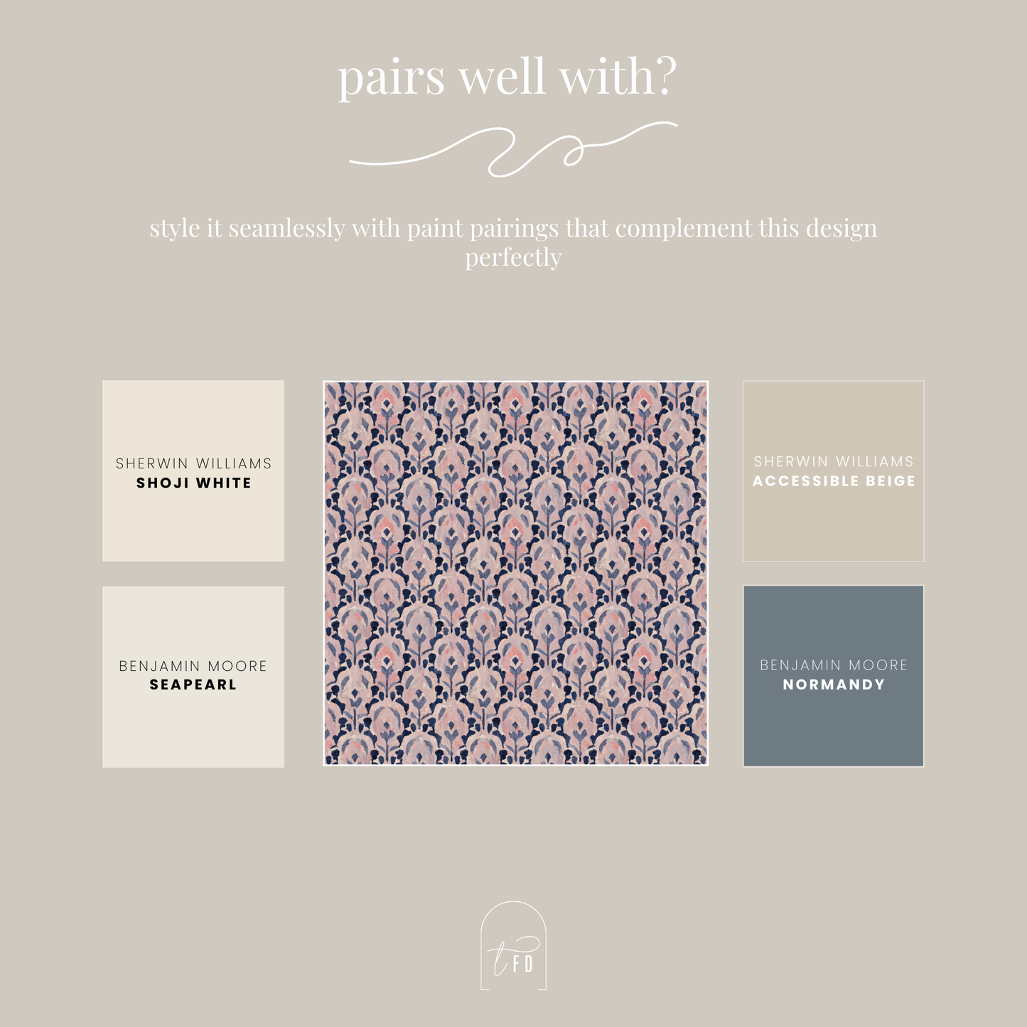 Blush Reverie Peel and Stick Wallpaper | Modern Boho Blush Floral Wallpaper