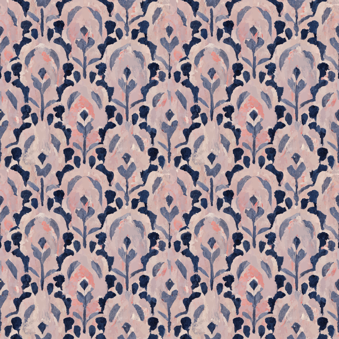 Blush Reverie Peel and Stick Wallpaper | Modern Boho Blush Floral Wallpaper