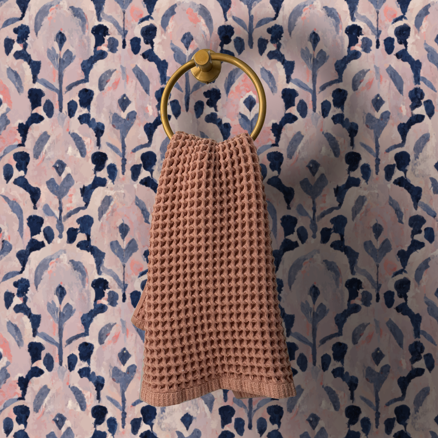 Blush Reverie Peel and Stick Wallpaper | Modern Boho Blush Floral Wallpaper