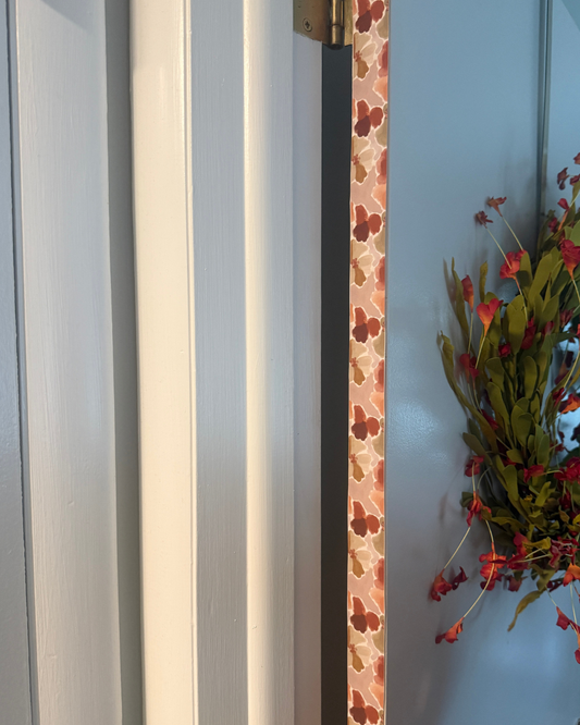 Burnished Bloom Door Detail Strip | Peel and Stick Door Accent | Fall Floral Door Trim