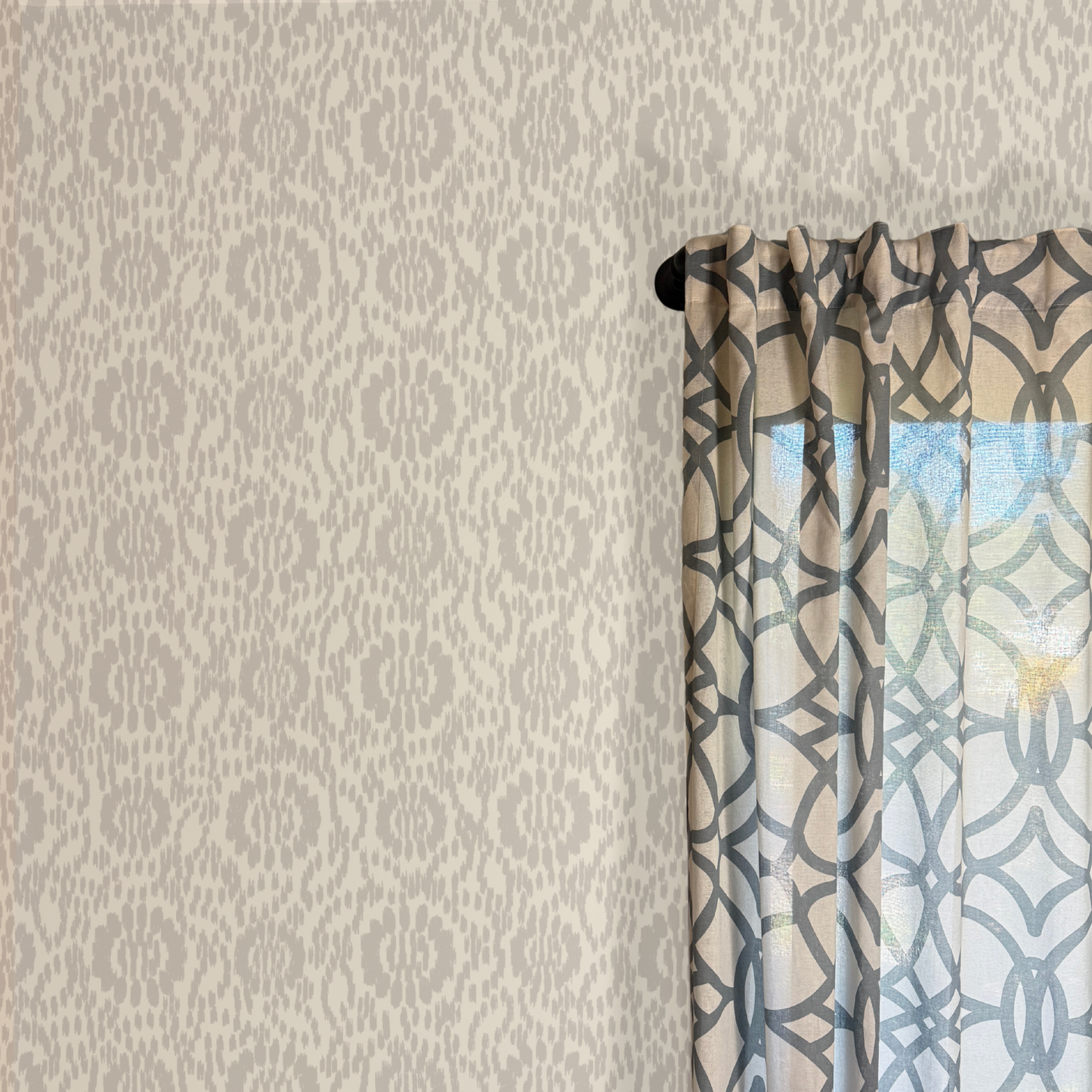 Claystone Threads Ikat Wallpaper – Neutral Taupe Removable Peel and Stick Wall Covering