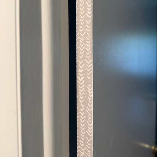 Common Thread Door Detail Strip | Peel and Stick Door Accent | Neutral Geometric Door Trim