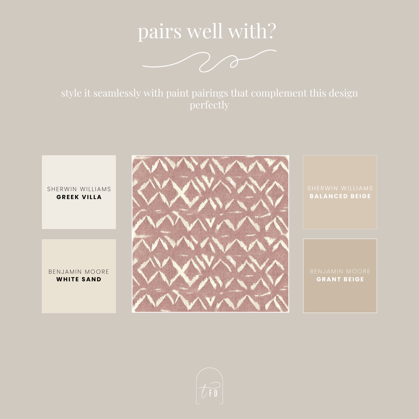 Desert Bloom Peel and Stick Wallpaper | Blush Neutral Modern Boho Pattern