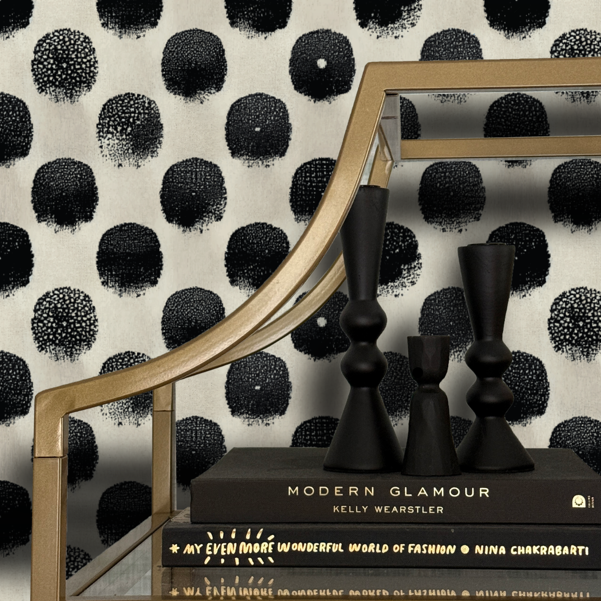 Dot Obsessed Peel and Stick Wallpaper | Modern Polka Dot Statement Pattern