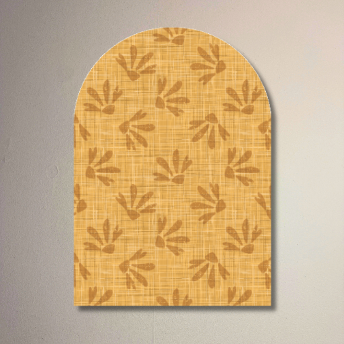 Golden Hour Arch Wall Art | Mustard Botanical Decorative Arch Decor
