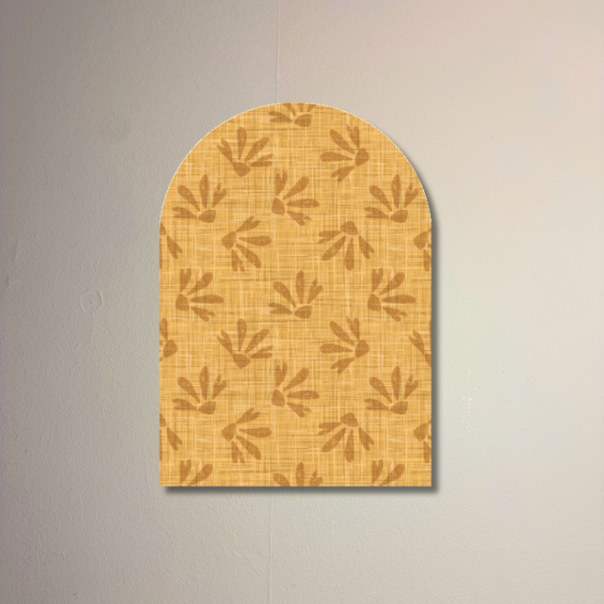 Golden Hour Arch Wall Art | Mustard Botanical Decorative Arch Decor